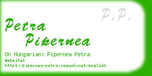 petra pipernea business card